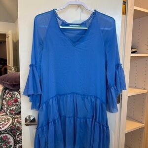 Alice + Olivia Chiffon Blue Dress